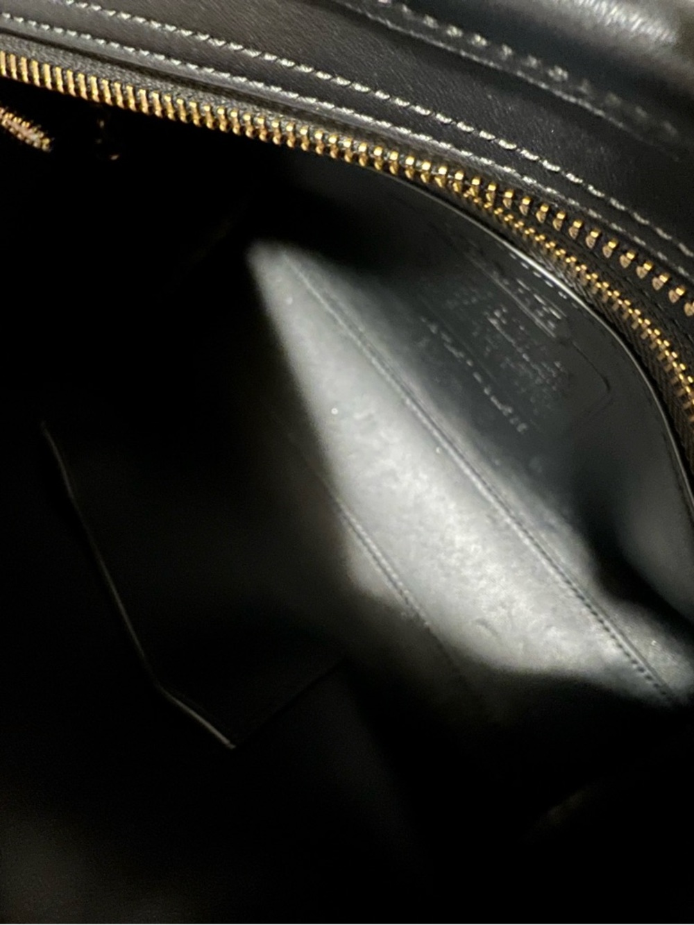 Coach The Swing Zip Black Leather Shoulder Bag with Gold Hardware - Picture 8 of 12